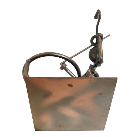 Violin Player Metal Nuts and Bolts Musician Figurine Candle Holder? 4x3.5x5" - Picture 6 of 12